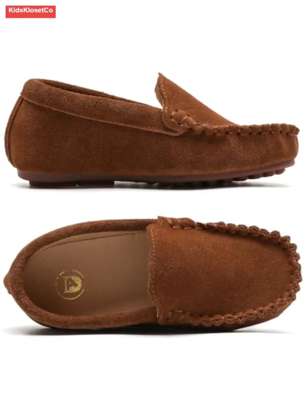 Toddler Kids Suede Leather Slip On Loafers Dress Shoes Wedding Oxford Casual